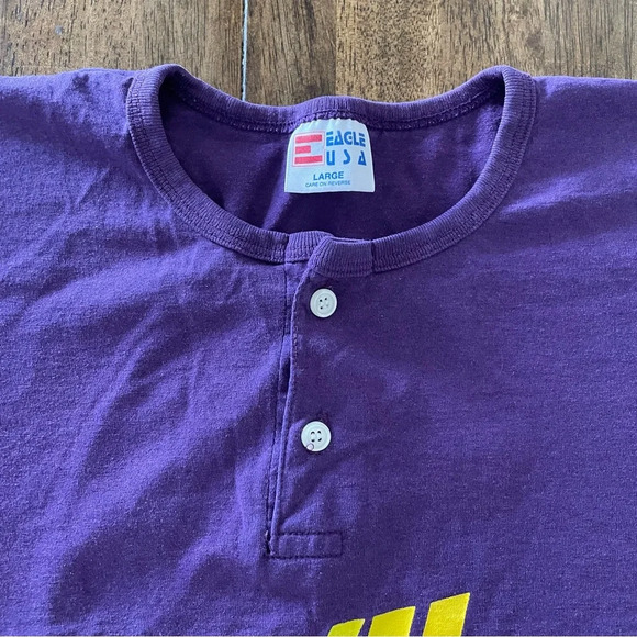 Tampa Bay Devil Rays 90s Baseball Shirt Quarter Button Up Jersey Purple, Size L - Picture 4 of 11